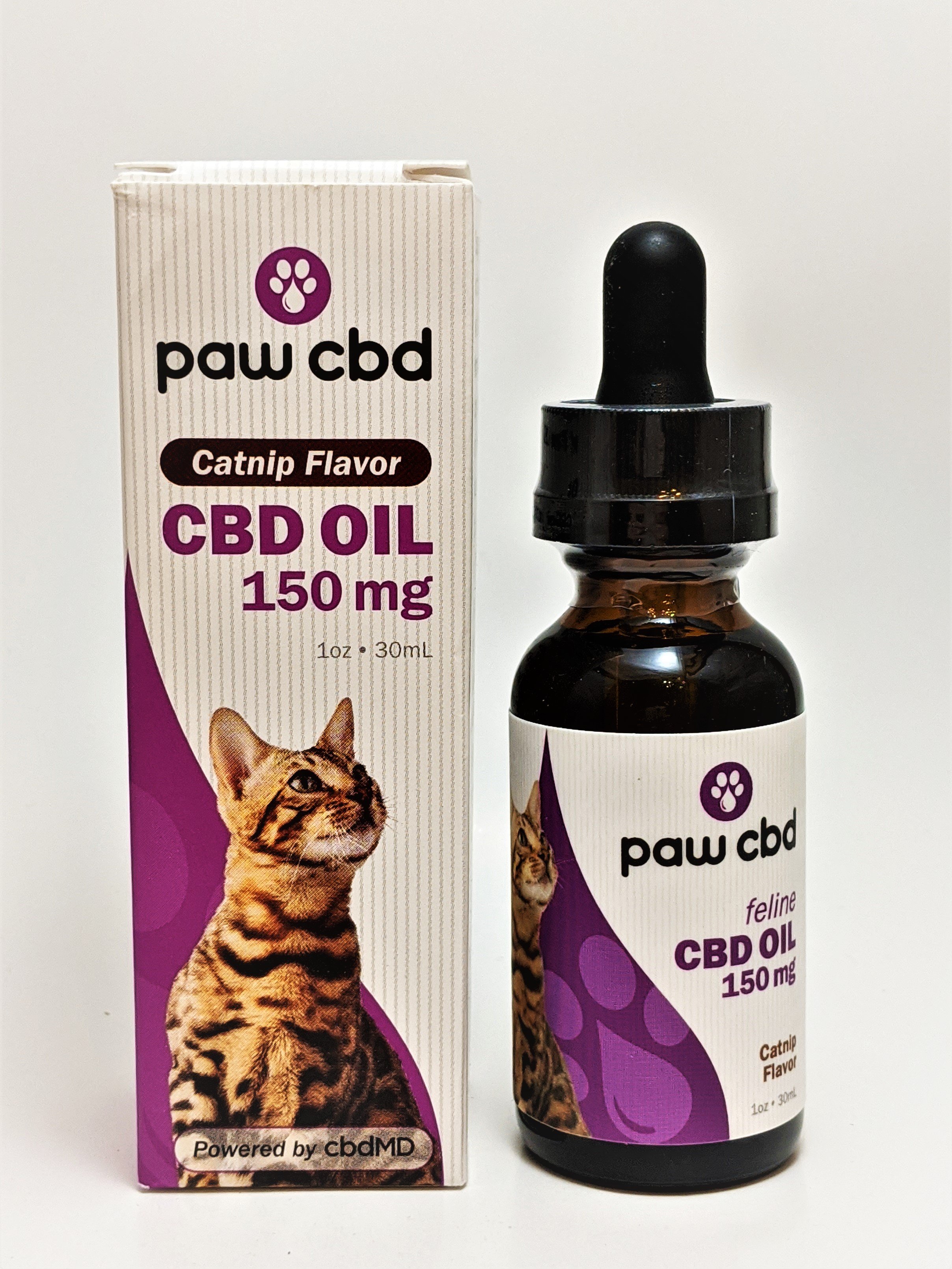 paw cbd catnip flavored oil, 150 mg for cats, by CBDMD | Grace Essentials